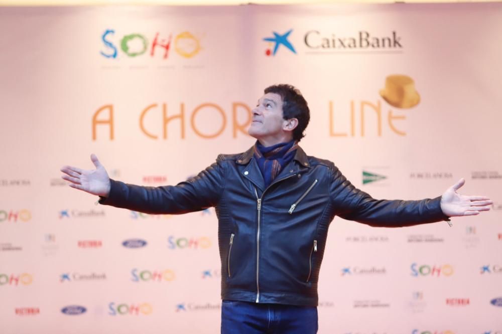 Llegada de Antonio Banderas al Teatro del Soho Caixabank para el estreno de 'A Chorus Line'.