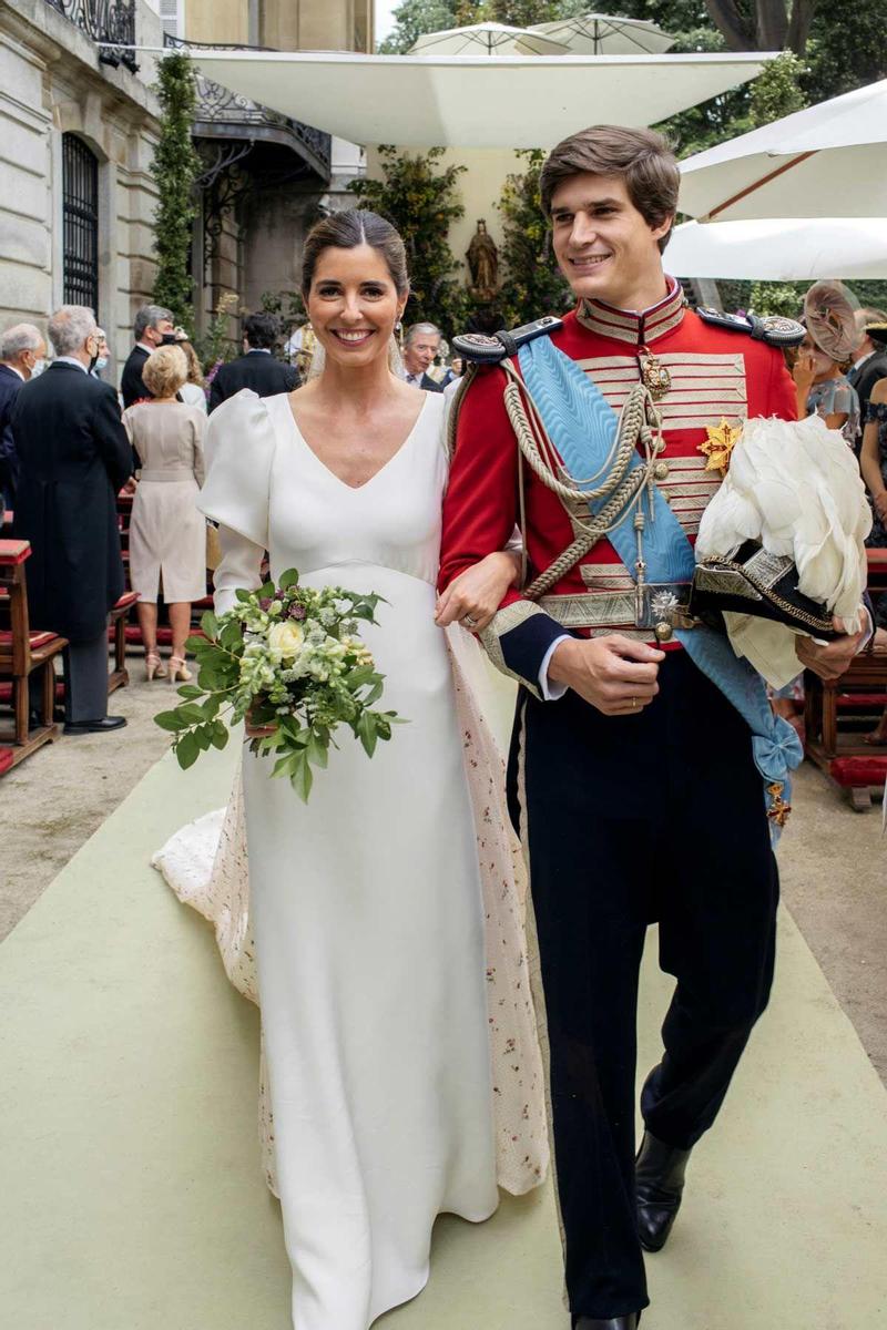 Belén Corsini y Carlos Fitz-James Stuart en el día de su boda