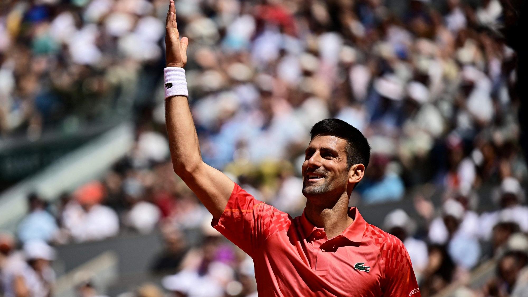 Djokovic, durante su partido de este domingo.