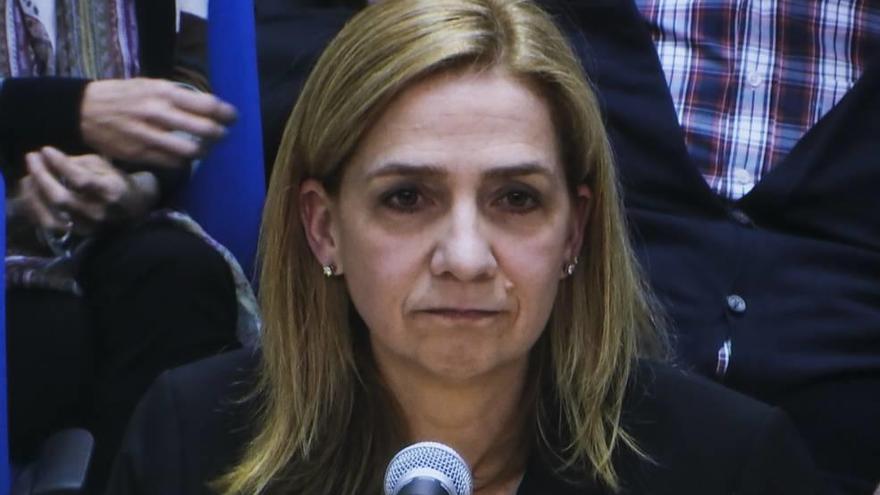 La infanta Cristina durante el juicio de Nóos.