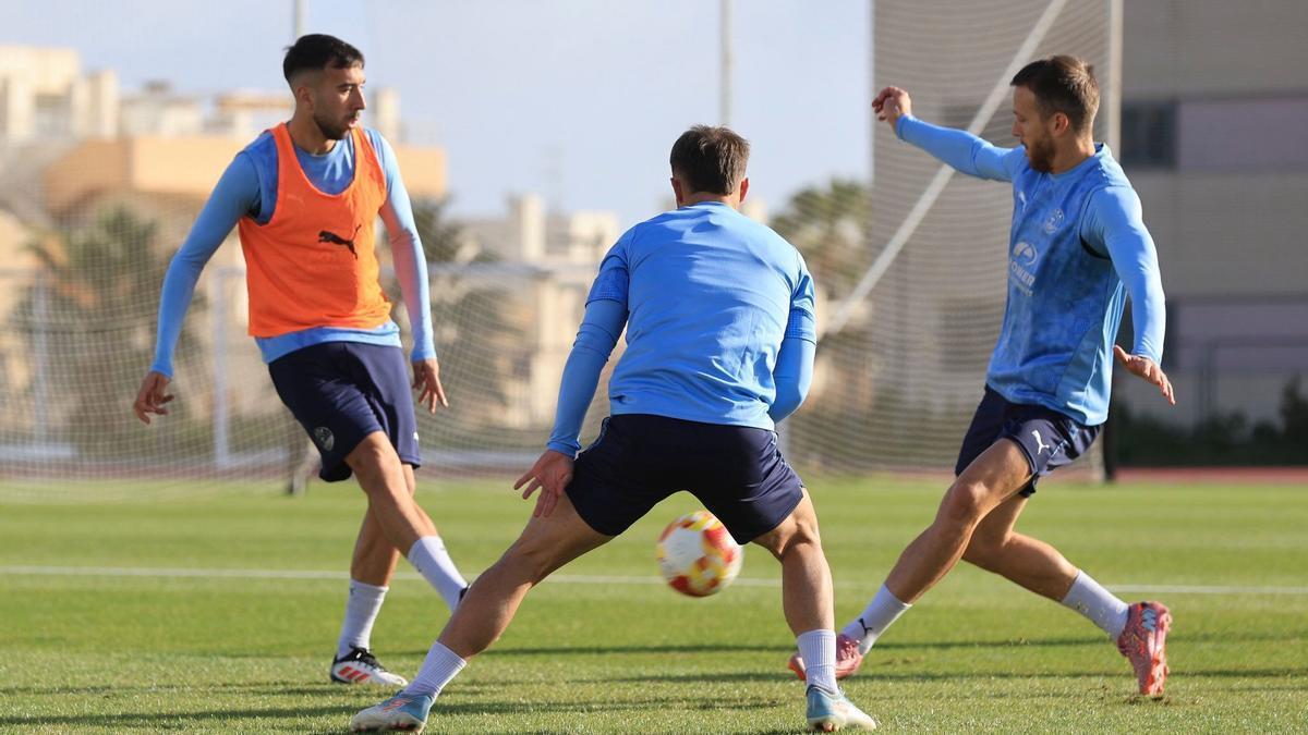 Imagen del último entrenamiento previo al partido ante el Alcorcón