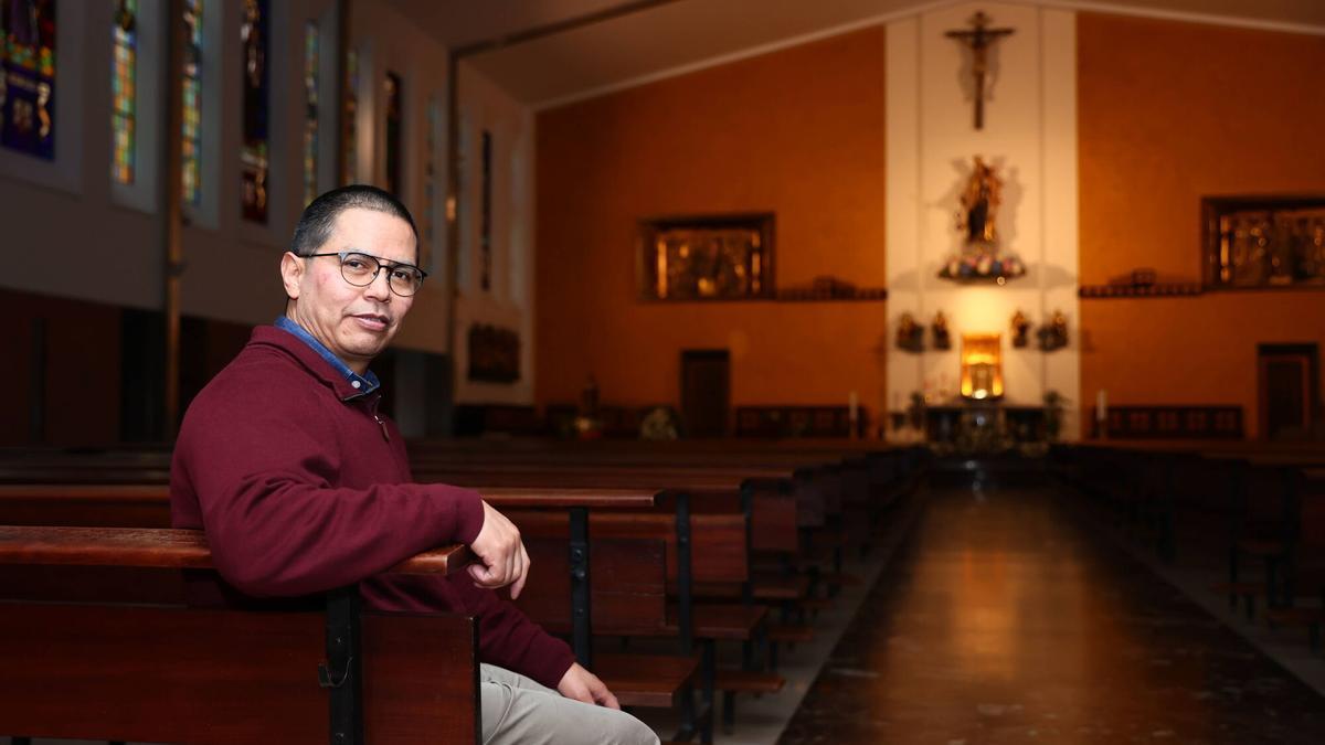 Juan Díaz en el convento de Los Carmelitas.