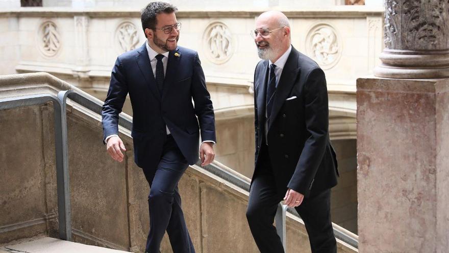 Pere Aragonès y Stefano Bonaccini en su encuentro en la Generalitat de agosto de 2022.