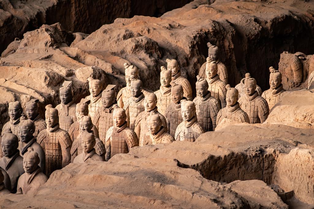 Los sobrecogedores guerreros de terracota de Xian, China.