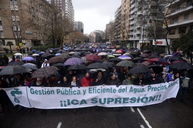 Manifestación contra el ICA en Zaragoza