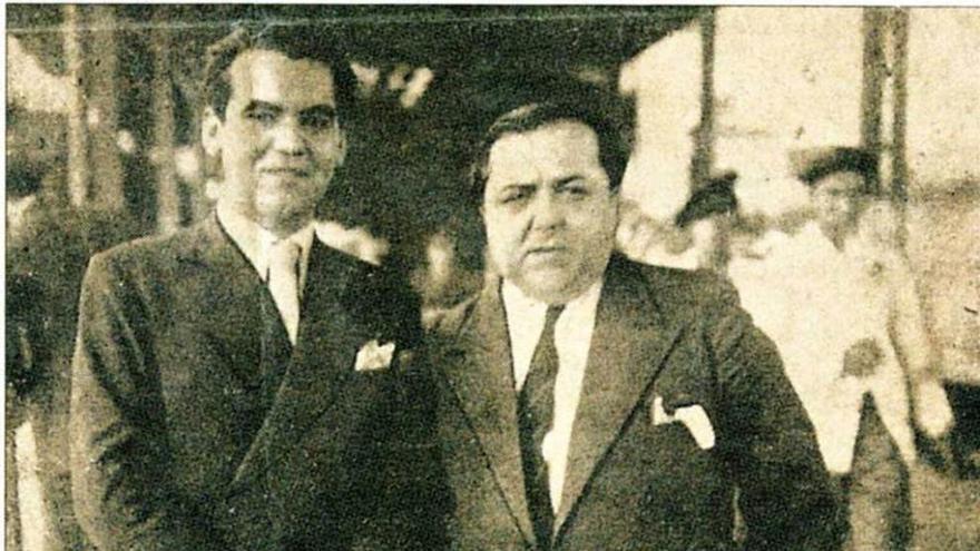 Federico García Lorca, izquierda, y Pablo Suero, en una imagen de 1936.