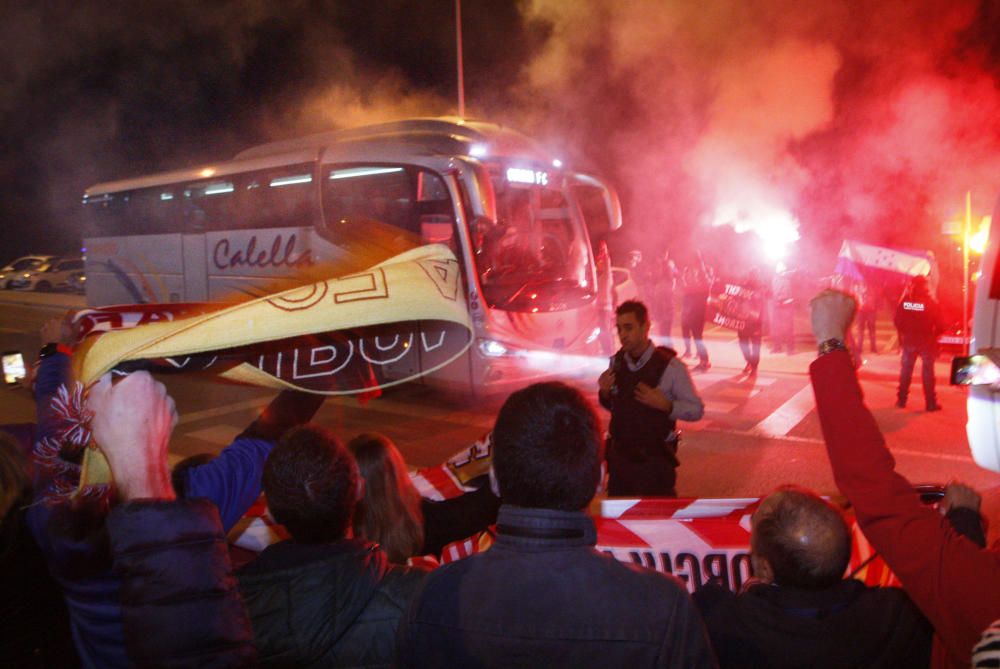 Rebuda dels aficionats al Girona després de la victòria davant el Madrid