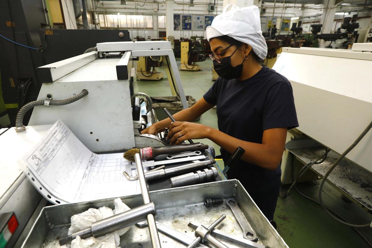 Una estudiante de FP en el Corona de Aragón, en una imagen de archivo.
