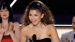 Zendaya, tras ganar el Emmy a mejor actriz protagonista en drama por ’Euphoria’.