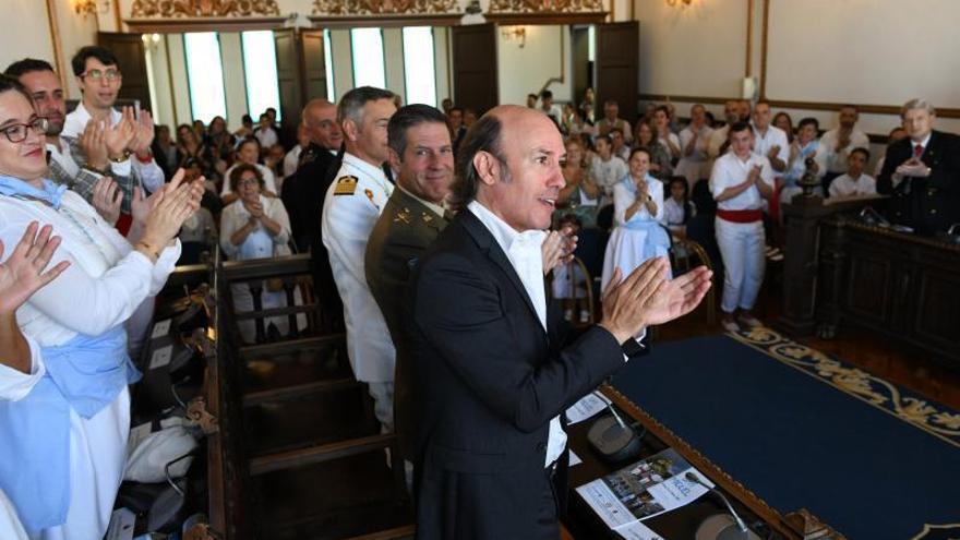 Carlos Núñez, en el acto institucional. 