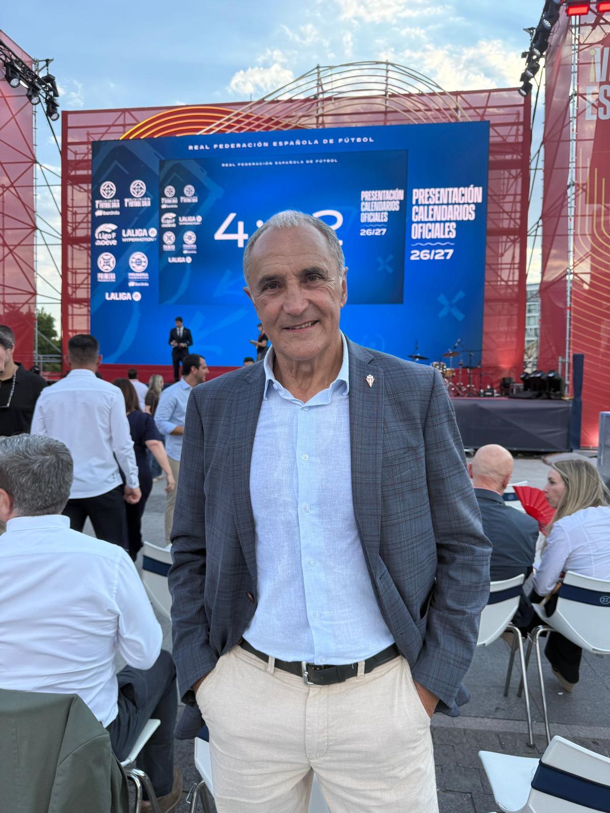 Joaquín Alonso, este martes, en Madrid, durante el sorteo.