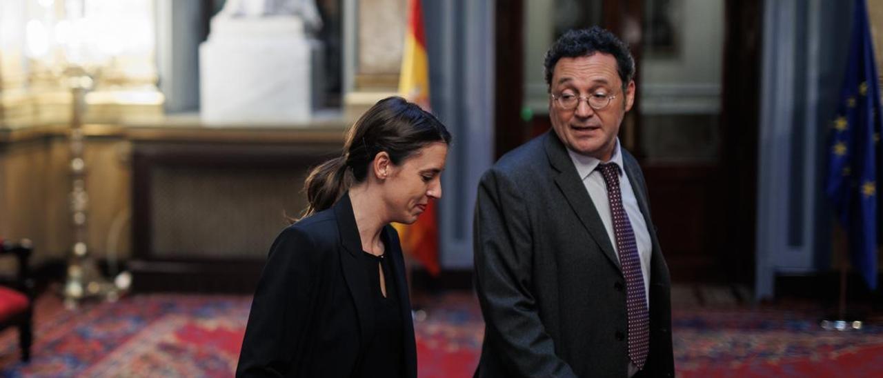 Irene Montero y Álvaro García Ortiz.