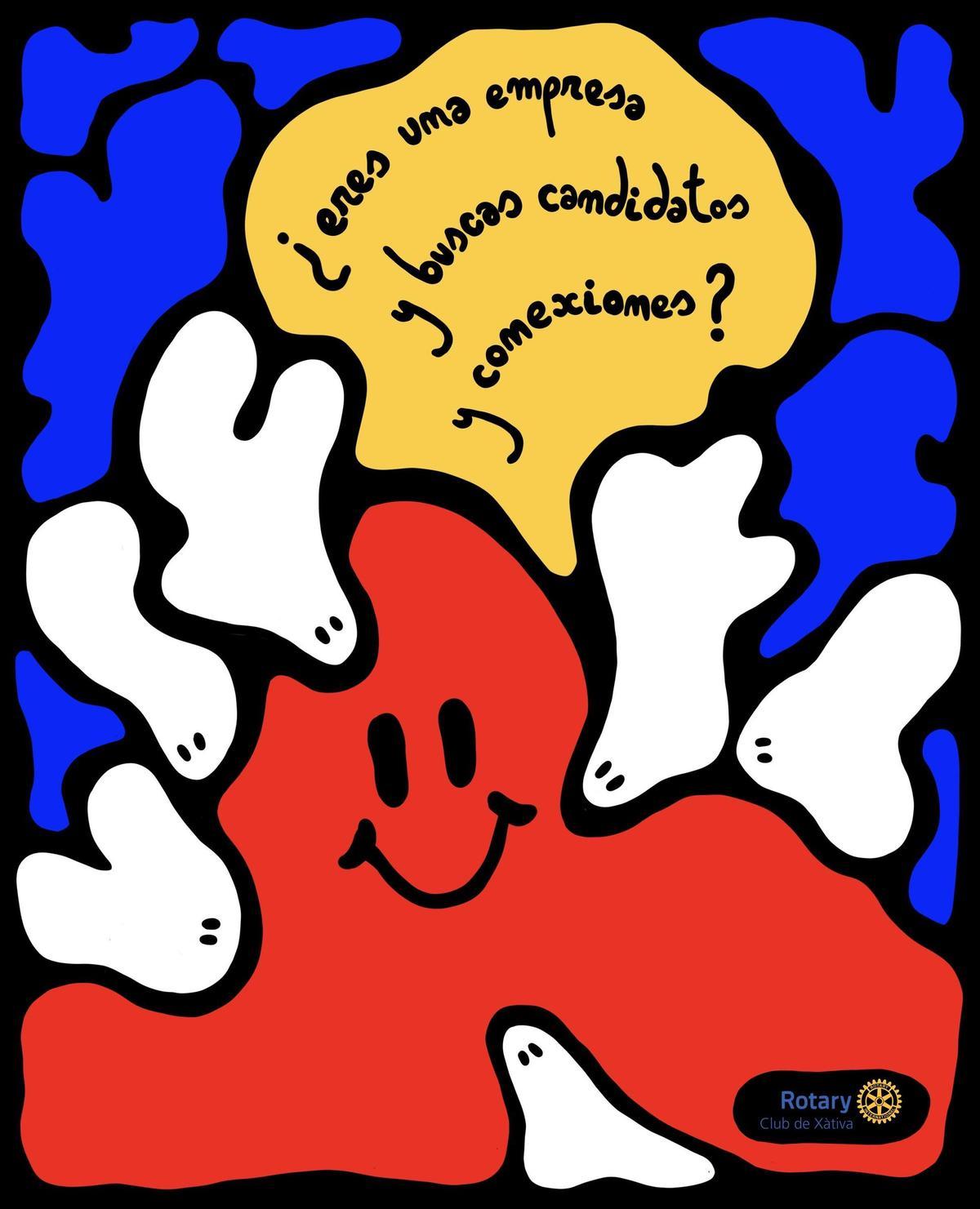 Uno de los carteles de promoción de la I feria de empleo del Rotary Club de Xàtiva.