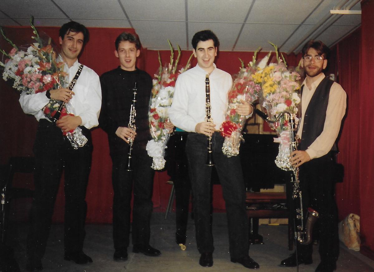 Juan Manuel Jiménez formó parte del Cuarteto Stadler. En la foto, en 1993 en el Conservatorio Eduardo Ocón.