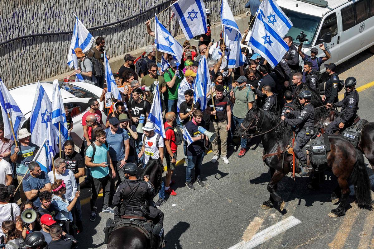 Protestas en Tel Aviv por la polémica reforma judicial del Gobierno de Netanyahu