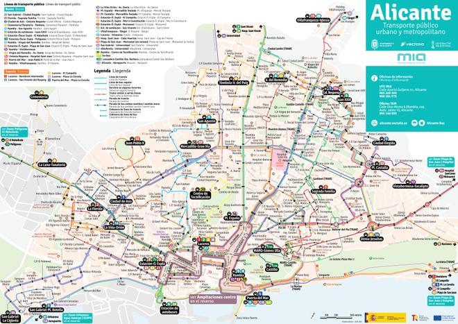 Novedades en las líneas del autobús de Alicante