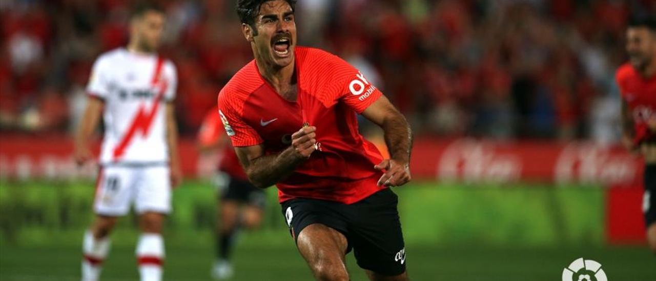 Abdón Prats, en un partido con el Real Mallorca.