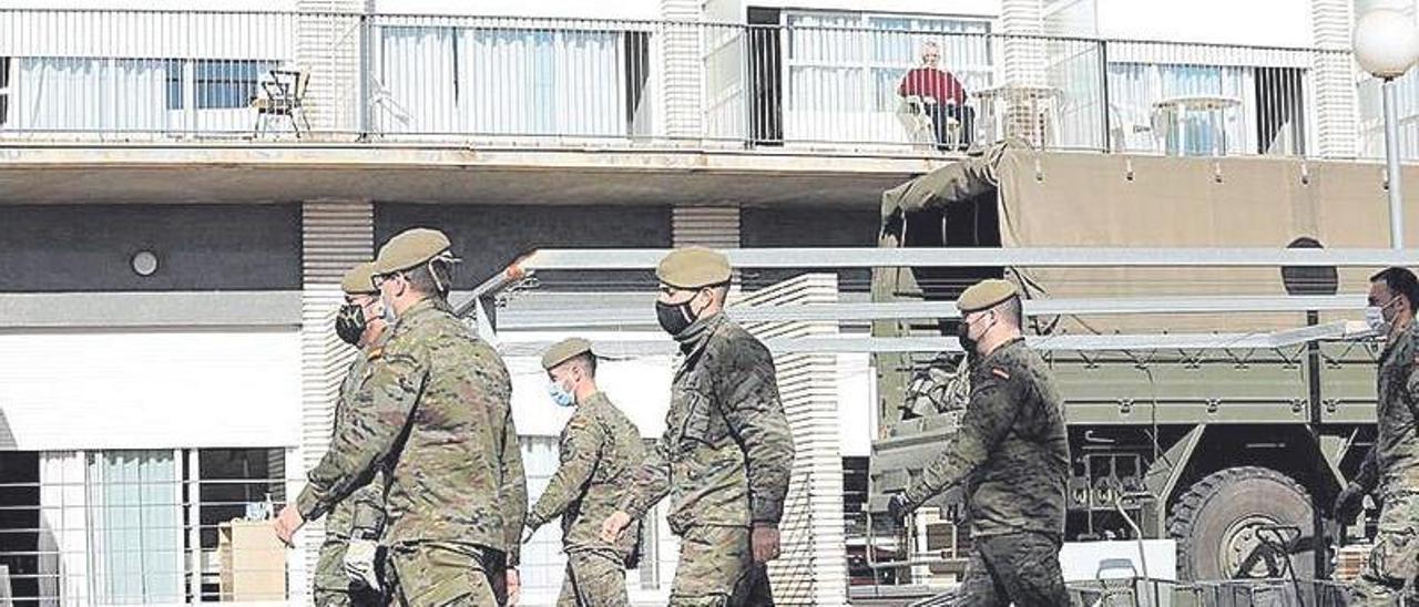 El Ejército, en la residencia de Altabix, el pasado enero.