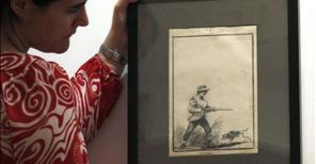 El dibuix ’Si falles els trets’, de Goya, subhastat a Christie’s, aquest 2 de juliol. El dibuix ’Si falles els trets’, de Goya, subhastat a Christie’s, aquest 2 de juliol.
