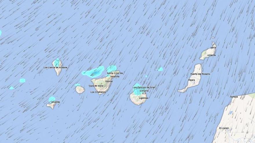 La Aemet prevé fuertes rachas de viento y lluvia débil este martes en Tenerife