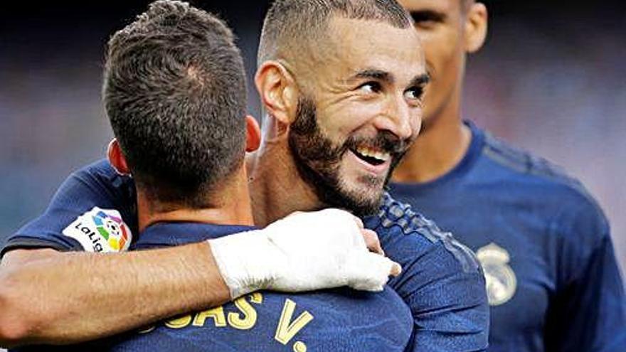 Lucas Vázquez i Benzema, protagonistes del partit d&#039;ahir.