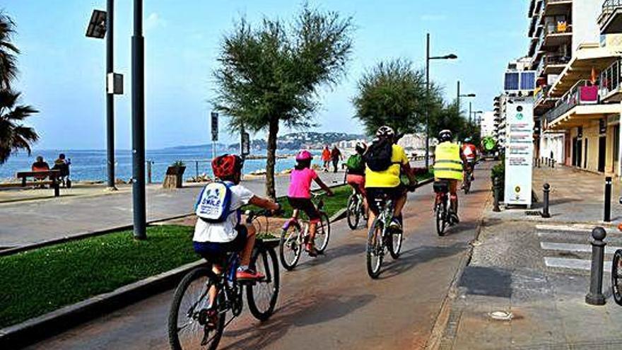 Una acció de la Setmana de la Mobilitat Sostenible a Calonge.