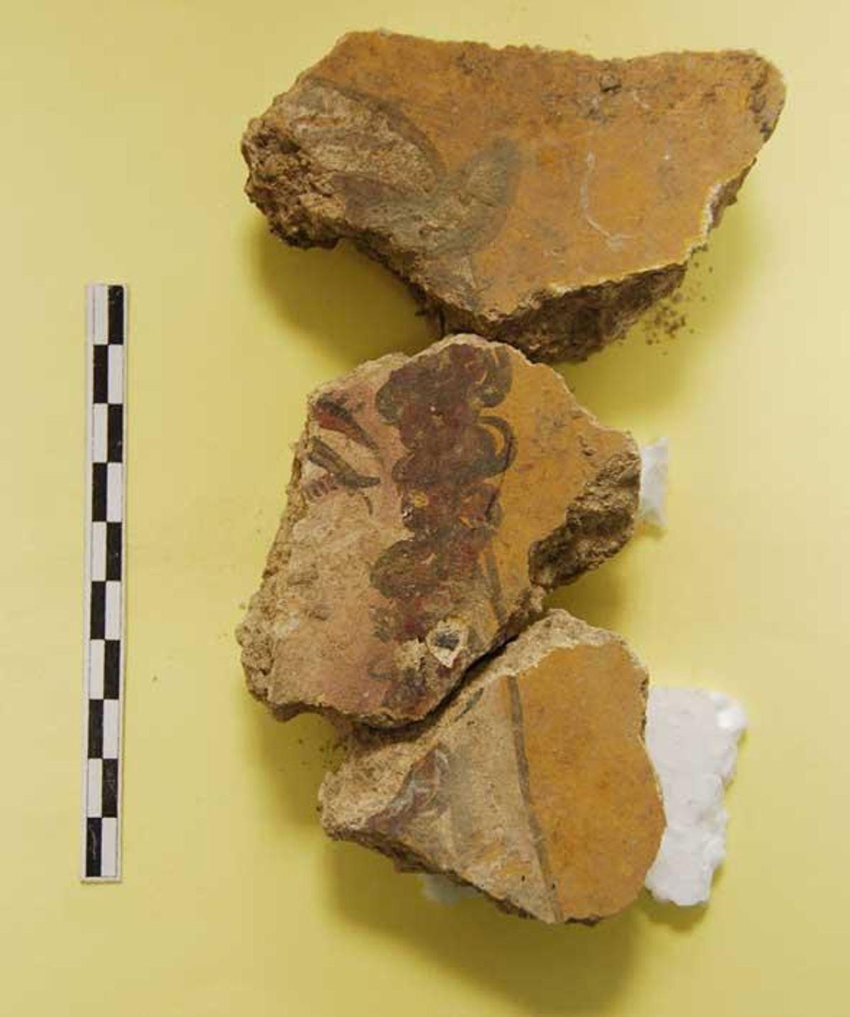 El castro de Grandas descubre, por primera vez en Asturias, pinturas romanas «excepcionales»