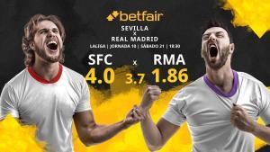 Sevilla FC vs. Real Madrid CF: horario, TV, estadísticas, clasificación y pronósticos