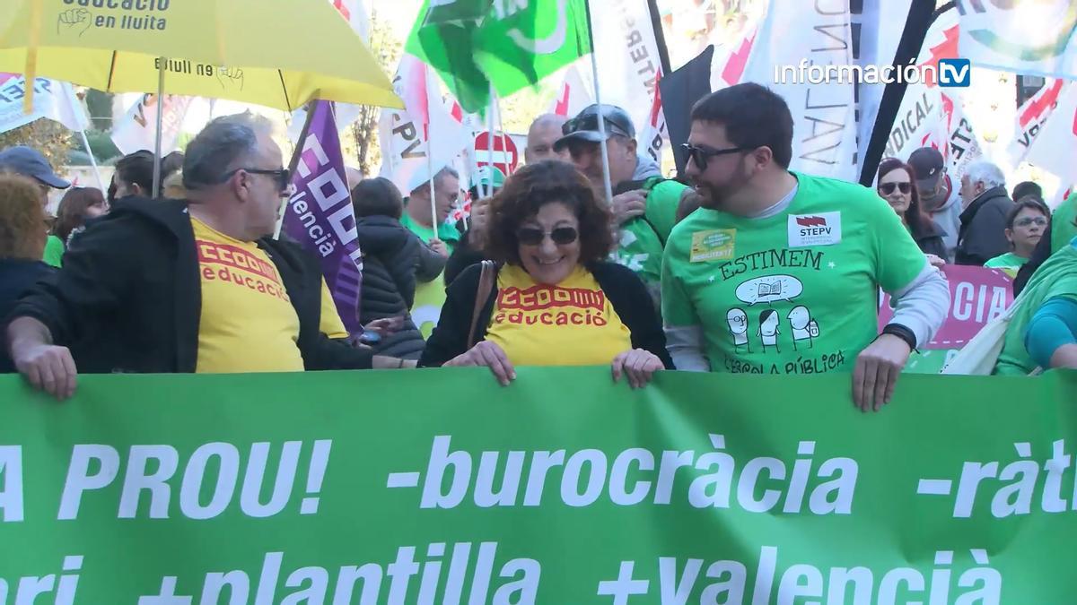 El profesorado de Alicante sale a las calles para manifestar sus condiciones