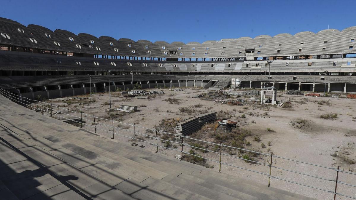 Interior del futuro estadio del Valencia, situado en la avenida de Corts Valencianes. | FRANCISCO CALABUIG