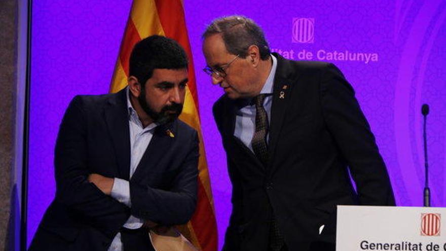 El conseller amb el president de la Generalitat