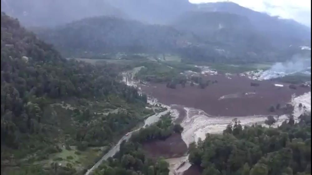 Un deslizamiento de tierra sepulta un pueblo en Chile