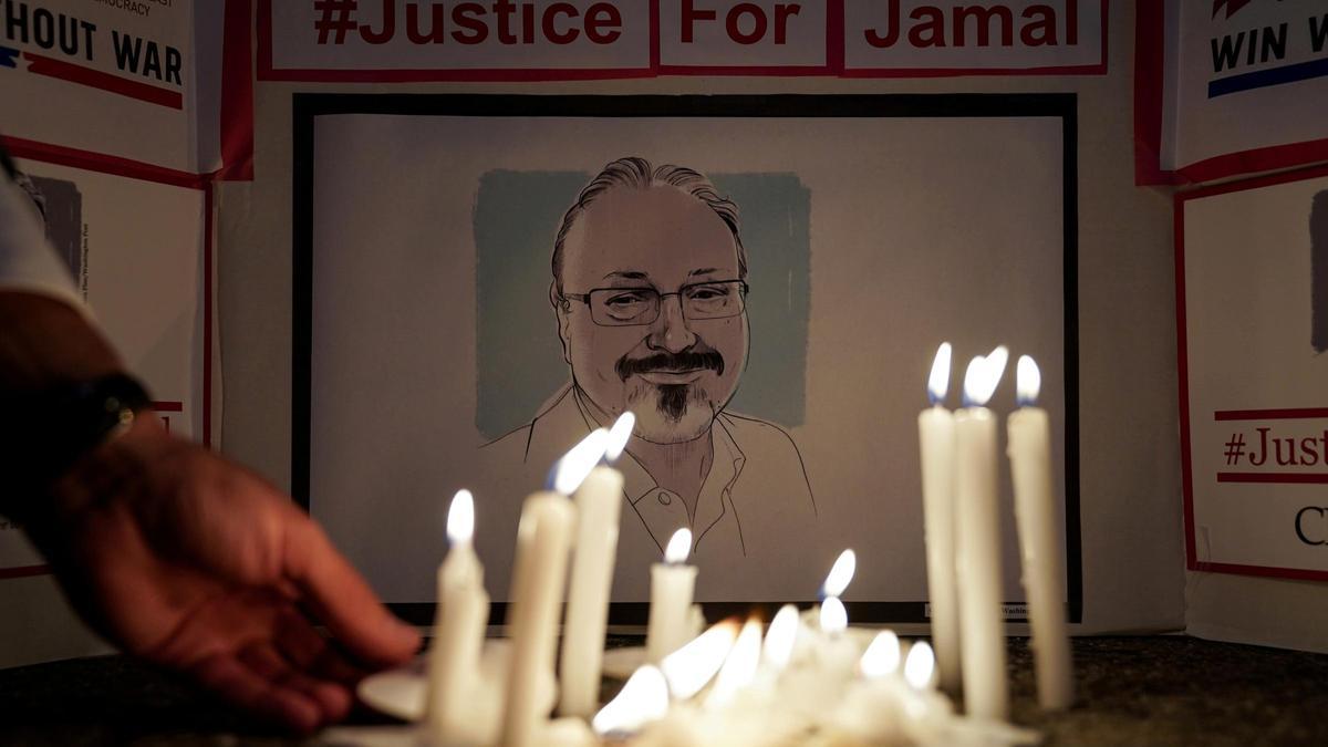 Una vigilia en recuerdo de Jamal Khashoggi.