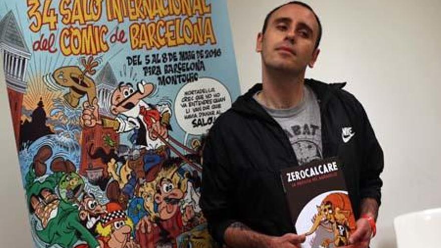 Zerocalcare, ahir en el Saló del Còmic de Barcelona.