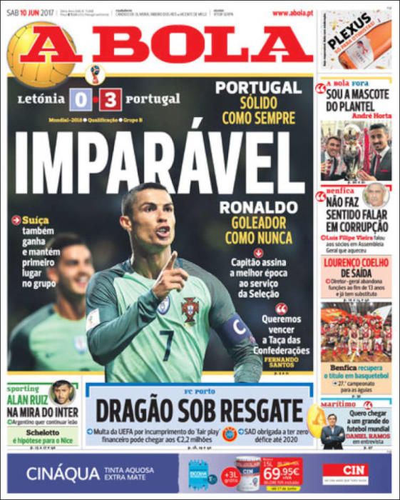 Portadas diarios deportivos sábado 10 de junio