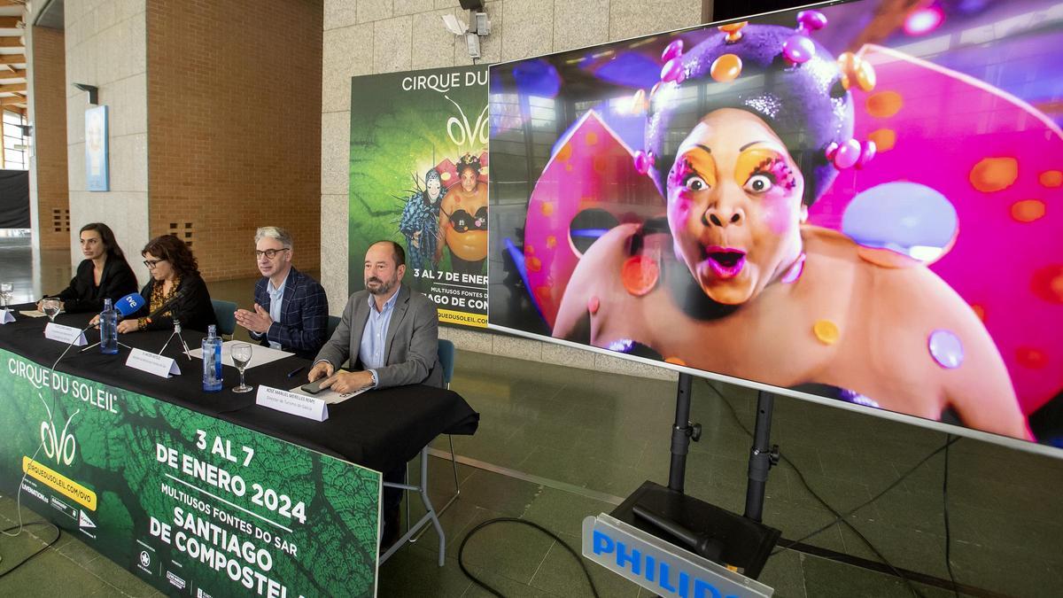 El director de Turismo de Galicia, Xosé Merelles, participa en la presentación de OVO, el nuevo espectáculo de Cirque du Soleil que cuenta con el apoyo de la Xunta de Galicia