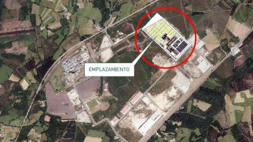 Emplazamiento previsto por Renova para la planta de biomasa, en el polígono de Teixeiro.