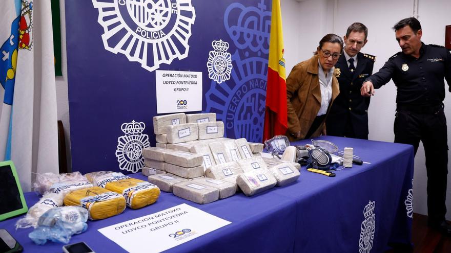 La Policía Nacional detiene a dos personas e interviene un alijo de 25 kilos de heroína de gran pureza en Nigrán