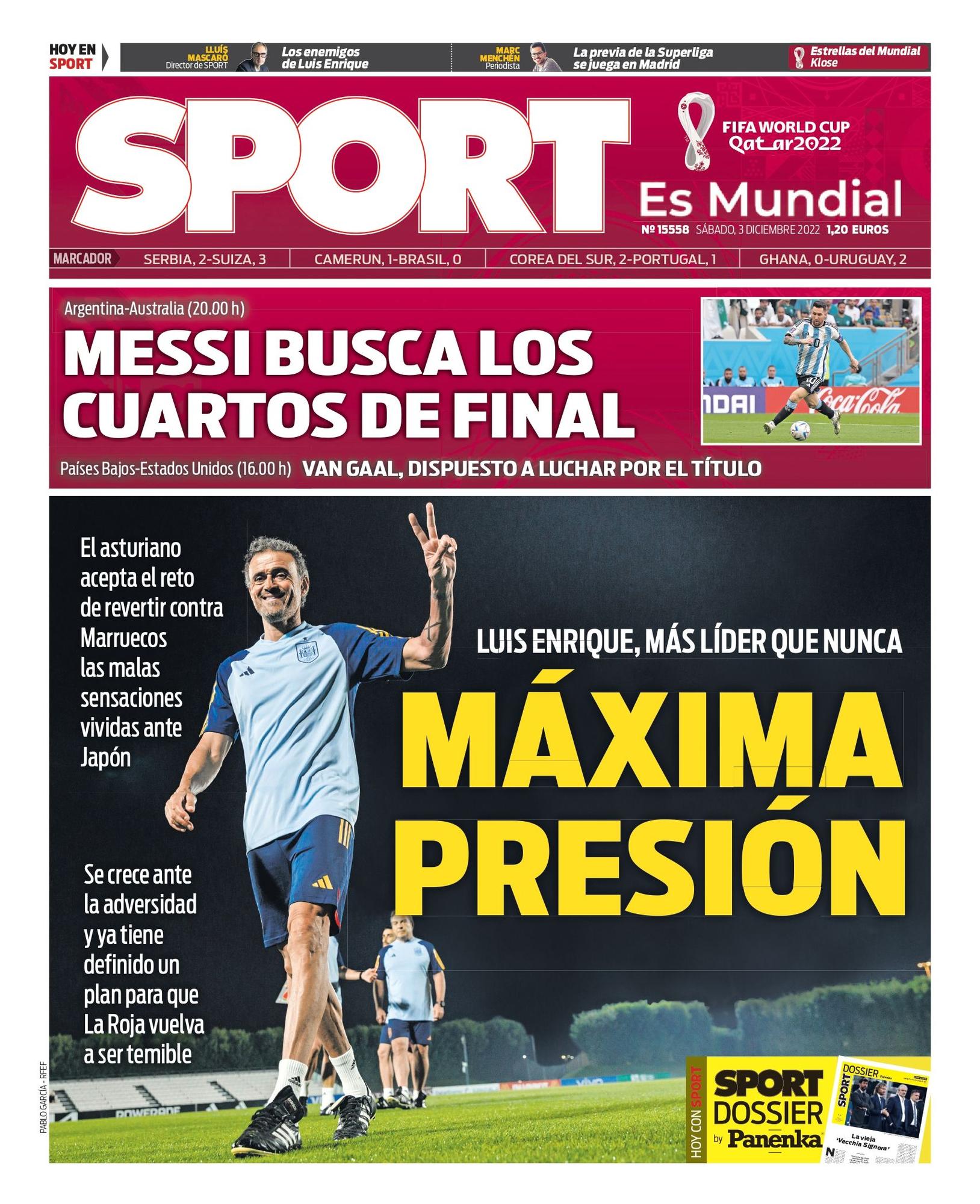 Esta es la portada de SPORT de hoy