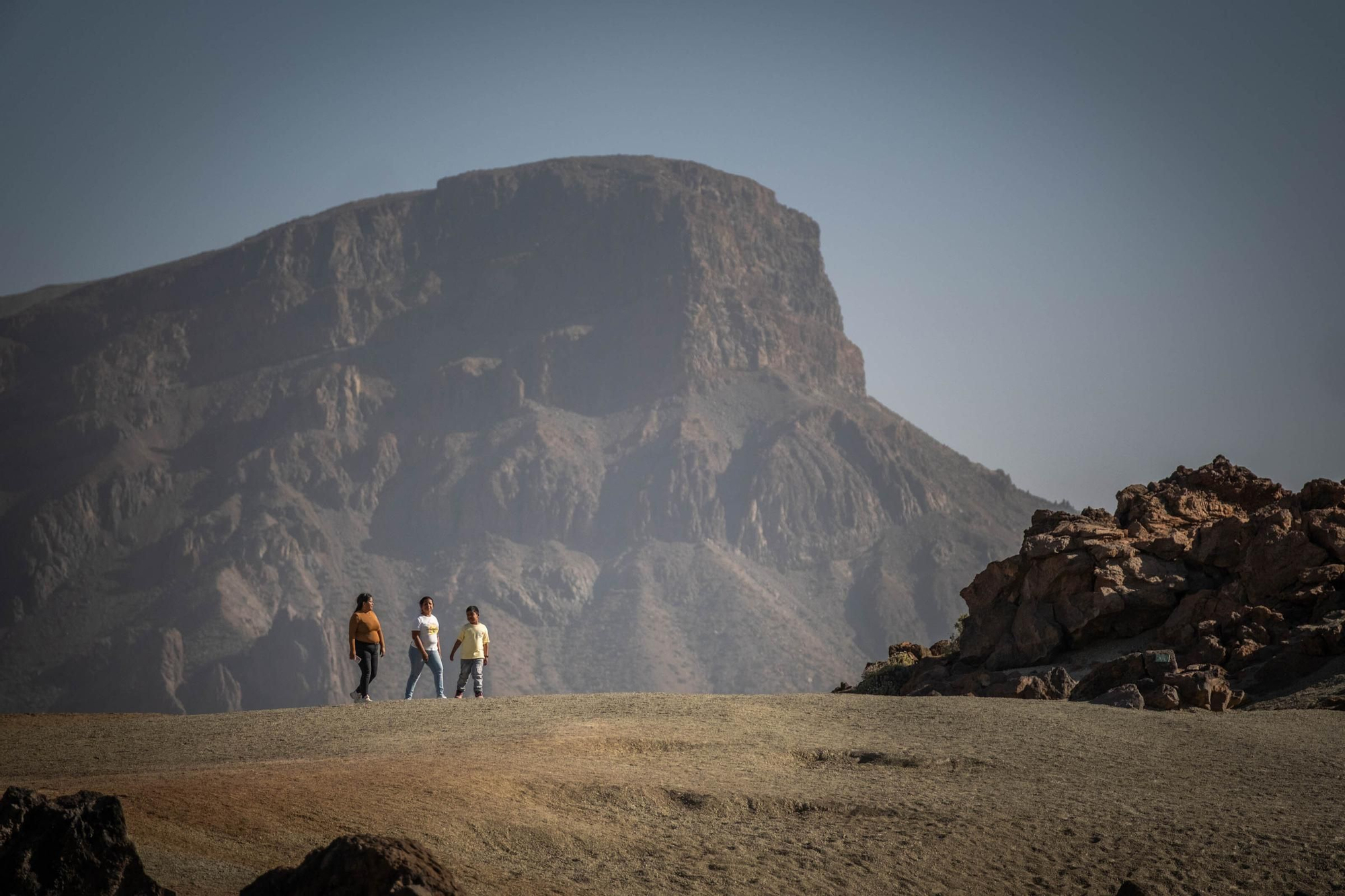 Visitantes en el Parque Nacional del Teide