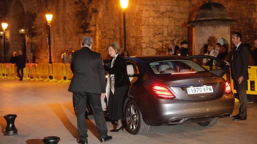 VÍDEO | La reina Sofía llega a la catedral de Palma para asistir al concierto a beneficio de Projecte Home Balears