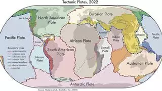 Presentan el nuevo mapa de las placas tectónicas de la Tierra