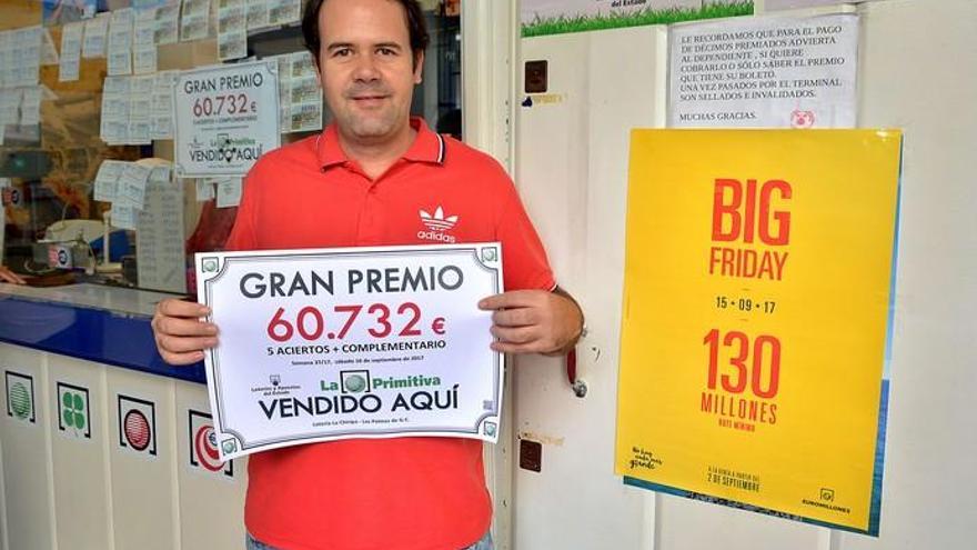 La administración &#039;La Chiripa&#039; vende un premio de la Primitiva