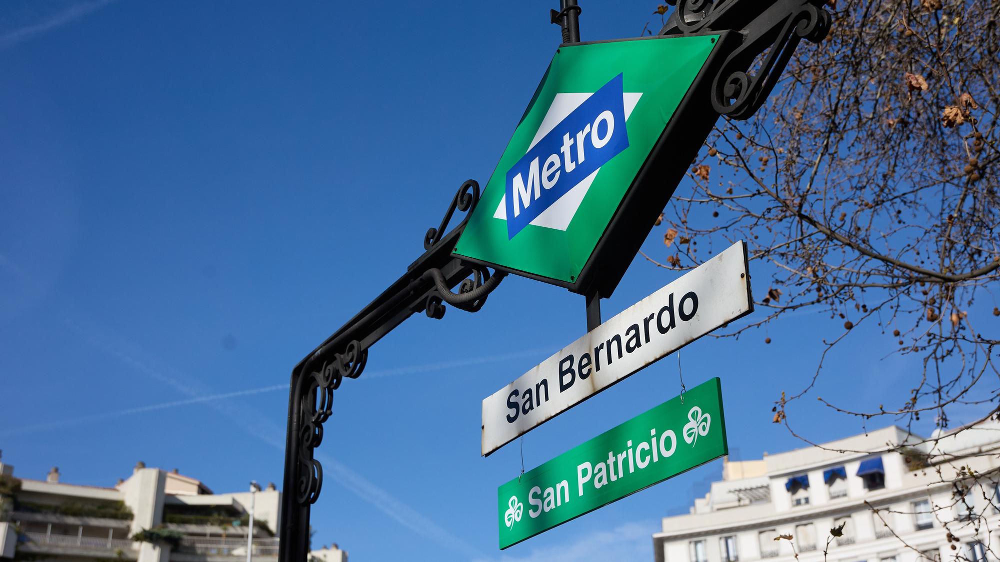 Estación 'San Bernardo' del metro de Madrid por el Día de San Patricio