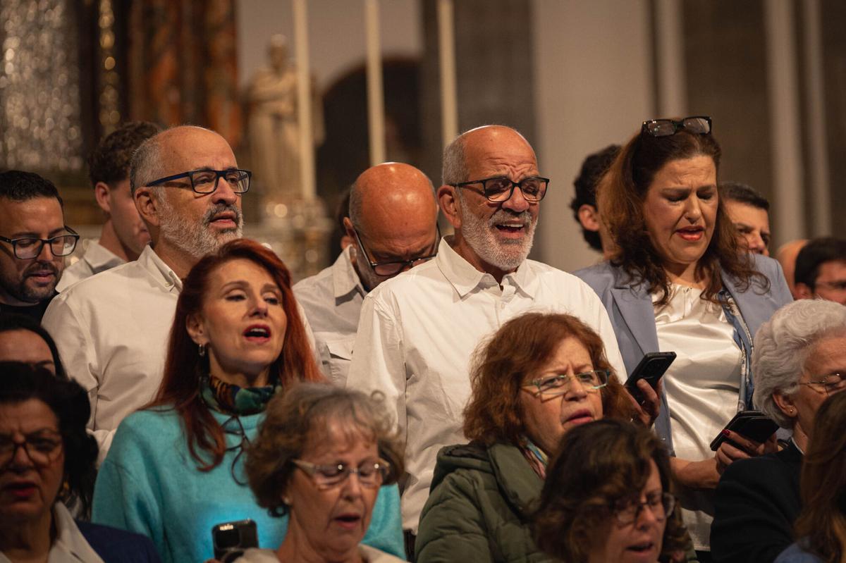 Grabación en la Catedral de La Laguna del himno para la visita del Papa a España