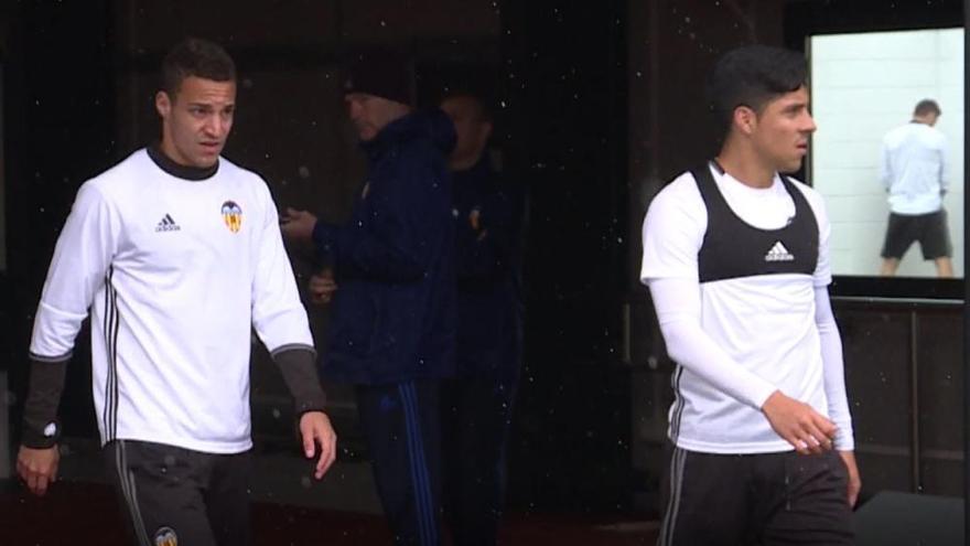 El entrenamiento del Valencia CF