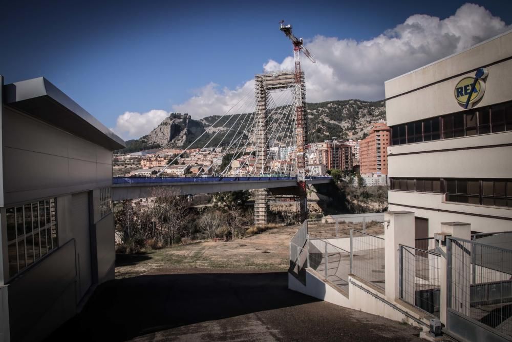 Obras del puente Fernando Reig en Alcoy