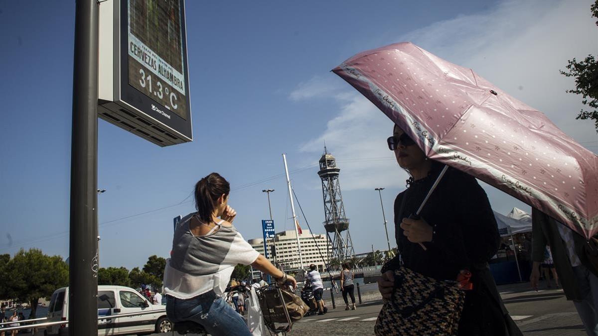 Ola de calor en Barcelona