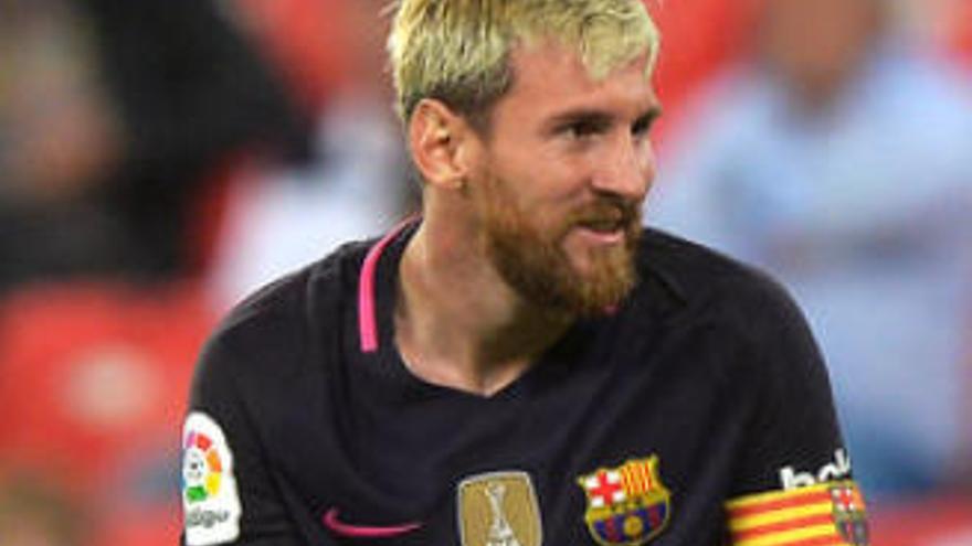 Leo Messi en un partit d&#039;aquesta temporada a Bilbao