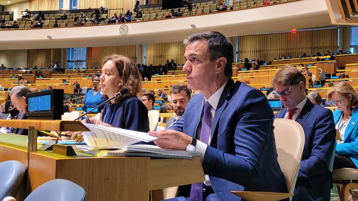 Pedro Sánchez en la ONU: "O construimos sociedades más solidarias o no estaremos bien preparados"